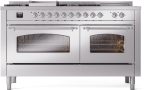 Nostalgie II 60 Inch Dual Fuel Natural Gas Freestanding Range in Stainless Steel with Chrome Trim Online now