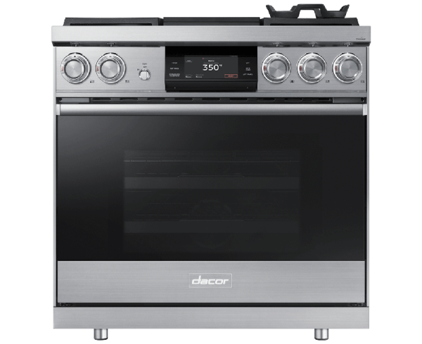 36  Pro Dual-Fuel Steam Range, Silver Stainless Steel, Liquid Propane For Cheap