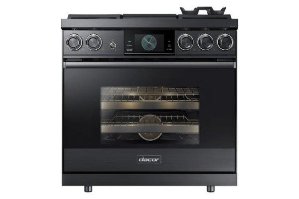 36  Pro Dual-Fuel Steam Range, Silver Stainless Steel, Liquid Propane For Cheap