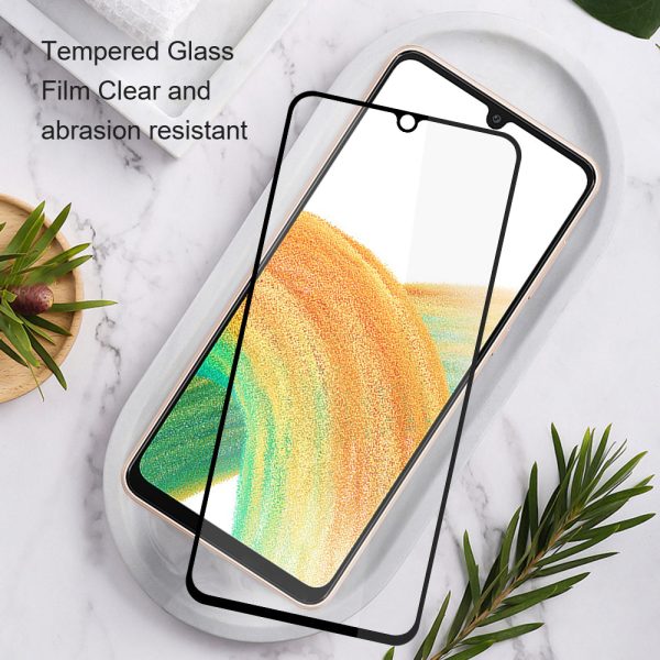 AMORUS 2Pcs For Samsung Galaxy A24 4G Silk Printing Phone Full Screen Protector Full Glue Tempered Glass Film Discount