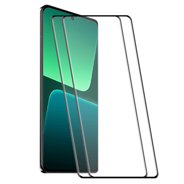 ENKAY HAT PRINCE 2PCS For Xiaomi 13 Pro 5G   13 Ultra , 0.26mm 9H Tempered Glass Film Full Glue 3D Curved Edge Full Screen Protector Sale