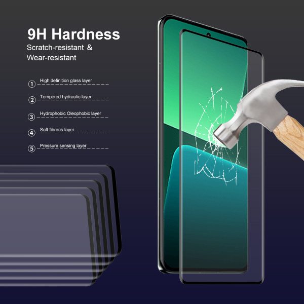 ENKAY HAT PRINCE 2PCS For Xiaomi 13 Pro 5G   13 Ultra , 0.26mm 9H Tempered Glass Film Full Glue 3D Curved Edge Full Screen Protector Sale