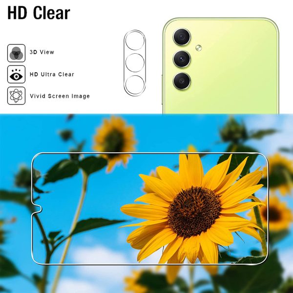 2Pcs For Samsung Galaxy A54 4G Screen Protector + Camera Lens Protector HD Clear Tempered Glass Film Lens Film Cheap