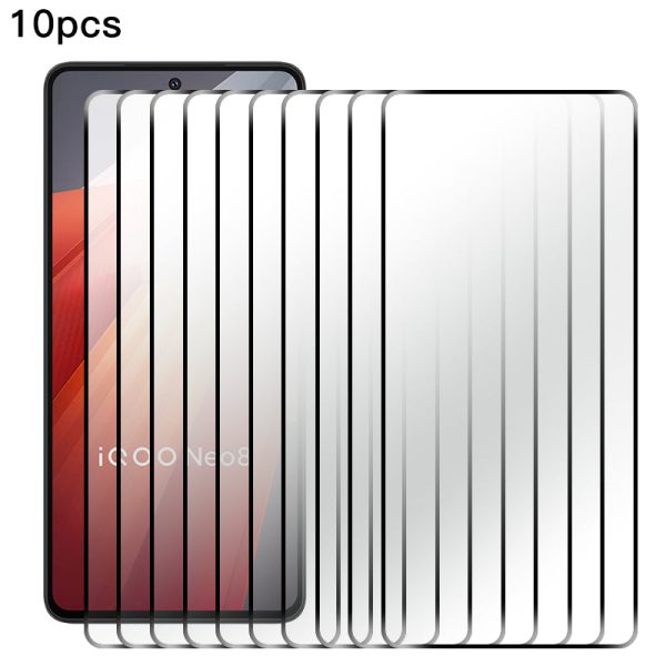 RURIHAI 10Pcs For vivo iQOO Neo8 5G Secondary Hardening 2.5D 0.26mm Screen Protector High Aluminum-silicon Glass Film Hot on Sale