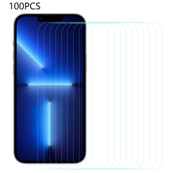 100Pcs For iPhone 13 Pro Max 6.7 inch Full Glue Tempered Glass Anti-explosion Film Ultra Clear Arc Edge Screen Protector Online now