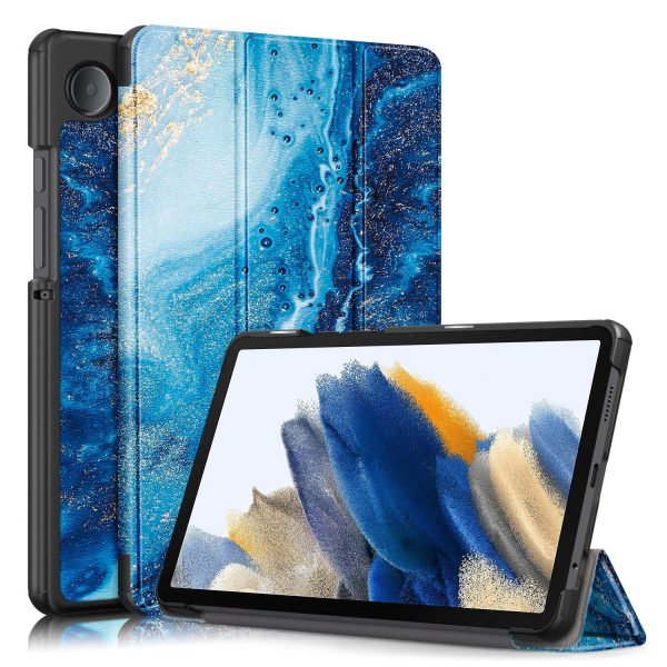 For Samsung Galaxy Tab A9 Tri-fold Stand Tablet Leather Case Pattern Printing Tablet Cover Hot on Sale