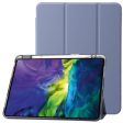 For iPad Pro 12.9-inch (2018)   (2020)   (2021)   (2022) Trifold Stand Tablet Case PU Leather + Clear Acrylic Shell Discount