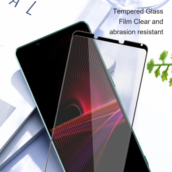 AMORUS 2Pcs For Sony Xperia 10 V Phone Full Screen Protector Silk Printing Tempered Glass Full Glue Film For Sale