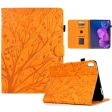 For Lenovo Tab P11 J606F PU Leather Tree Imprinted Case Stand Flip Card Slots Tablet Cover with Auto Sleep   Wake Fashion