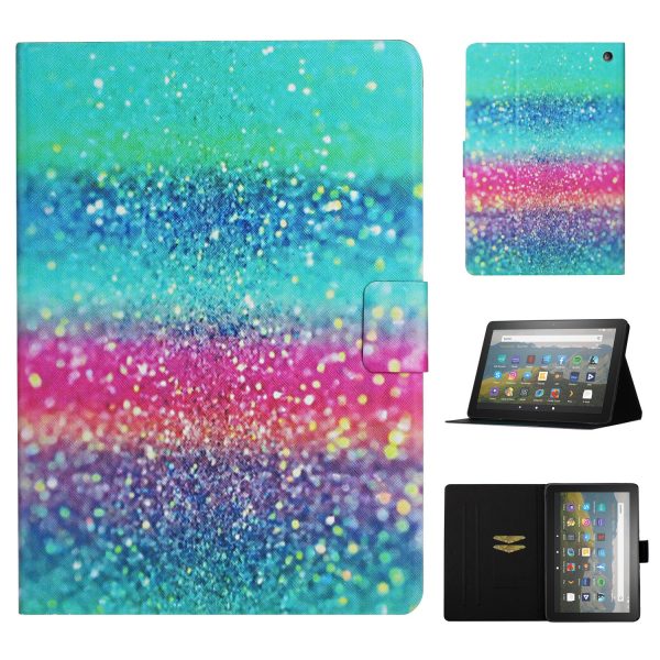 For Amazon Fire Max 11 PU Leather Stand Cover Pattern Printing Auto Wake   Sleep Tablet Case with Card Holder Online Hot Sale