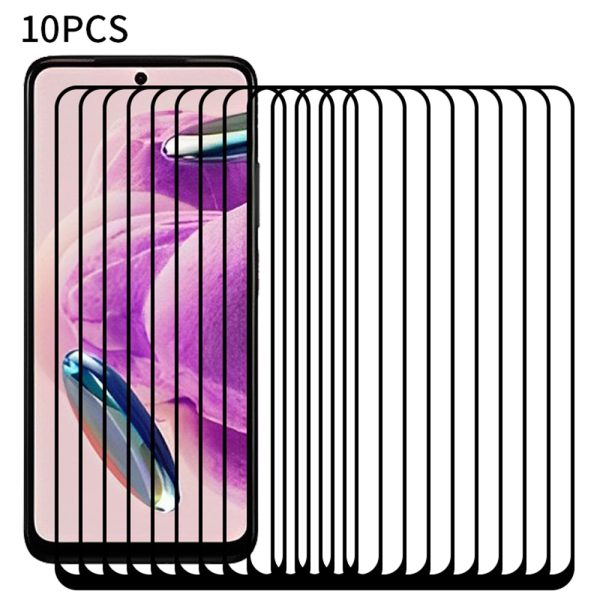 RURIHAI 10Pcs For Xiaomi Redmi Note 12S 4G Full Glue Screen Protector 0.26mm High Aluminum-silicon Glass Secondary Hardening Film For Sale